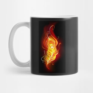 Fire Peacock Feather Mug